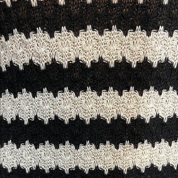 Zara Striped Cotton Knit Midi Dress SIZE S - Picture 4 of 5